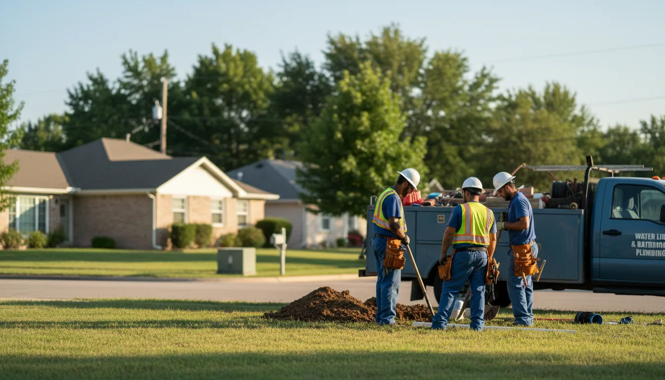 Residential water line and bathroom plumbing service in Edgar Springs, MO